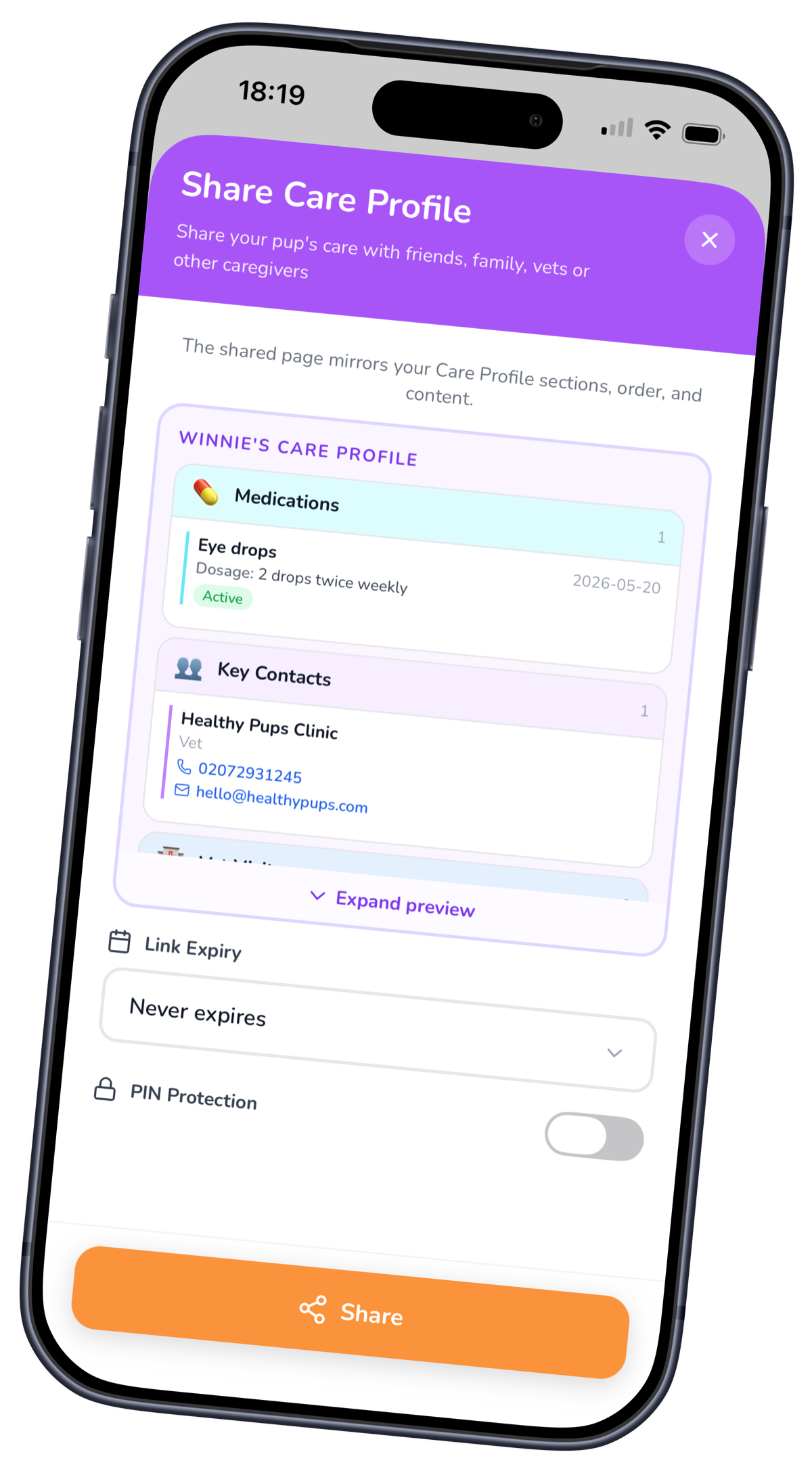 Share Care Profile